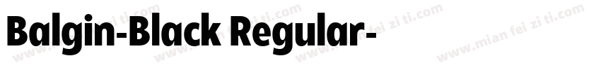 Balgin-Black Regular字体转换